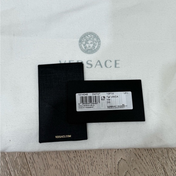 Versace La Medusa Calf Skin Green Pebbled Leather Shoulder Small Bag New NWT - Picture 5 of 15